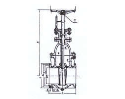 Flanged cast iron gate valve
